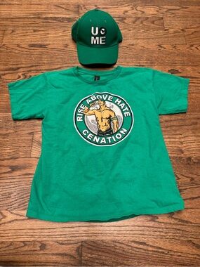 John Cena WWE Cenation Youth Large T-Shirt & Adjustable Hat Set